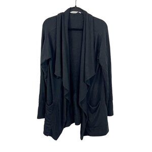 Athleta Studio Wrap Open Front Waterfall Cardigan Lounge Athleisure MEDIUM
